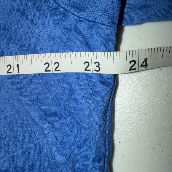 Polo Golf Men Size Large Royal Blue Diamond Pattern Short Sleeve Activewear Polo - Picture 6 of 7